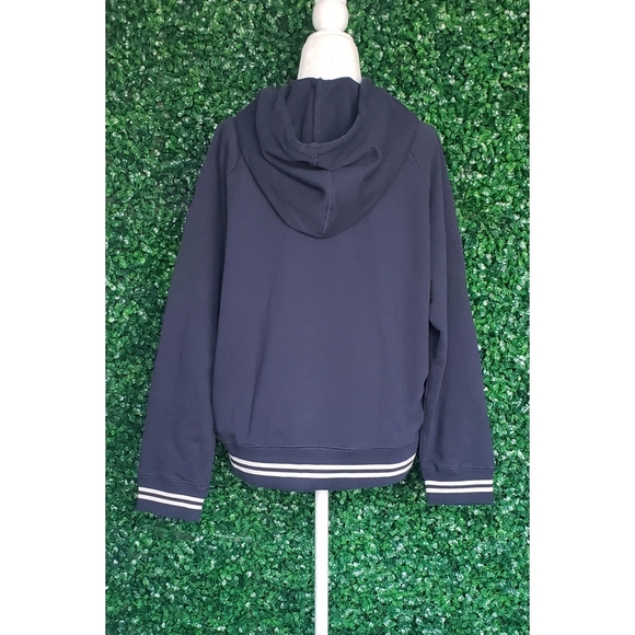2. J.Crew University terry hoodie with striped cuffs - Picture 2 of 3